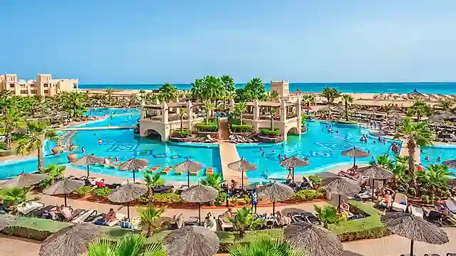 Riu Touareg Uitzicht op het strand bij het all inclusive resort Riu Touareg.